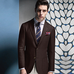 褐色素色輕奢優雅單西